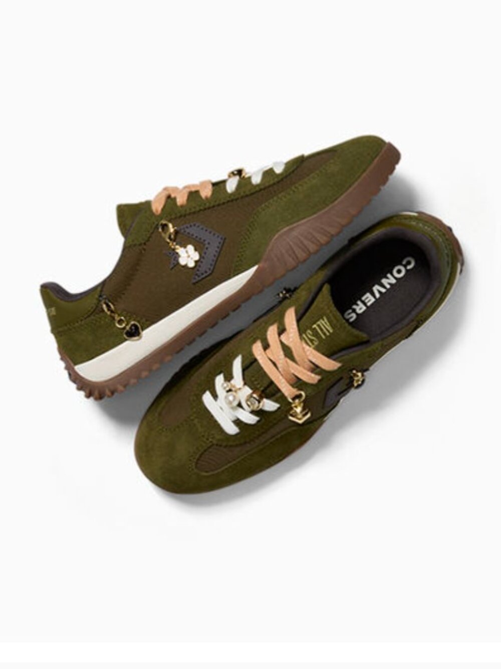 NEW Converse Run Star Trainer Charms. Color:  Surplus Olive/Egret M-13 W-14.5 - Picture 5 of 15